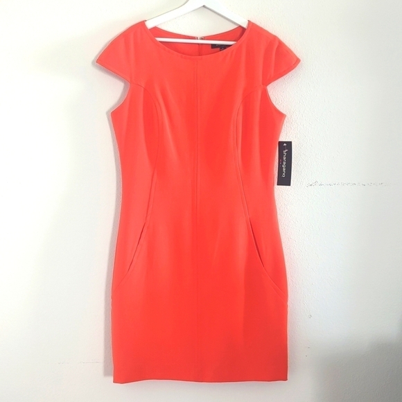 Sharagano Dresses & Skirts - Sharagano stretch Women's size 12 orange dress.